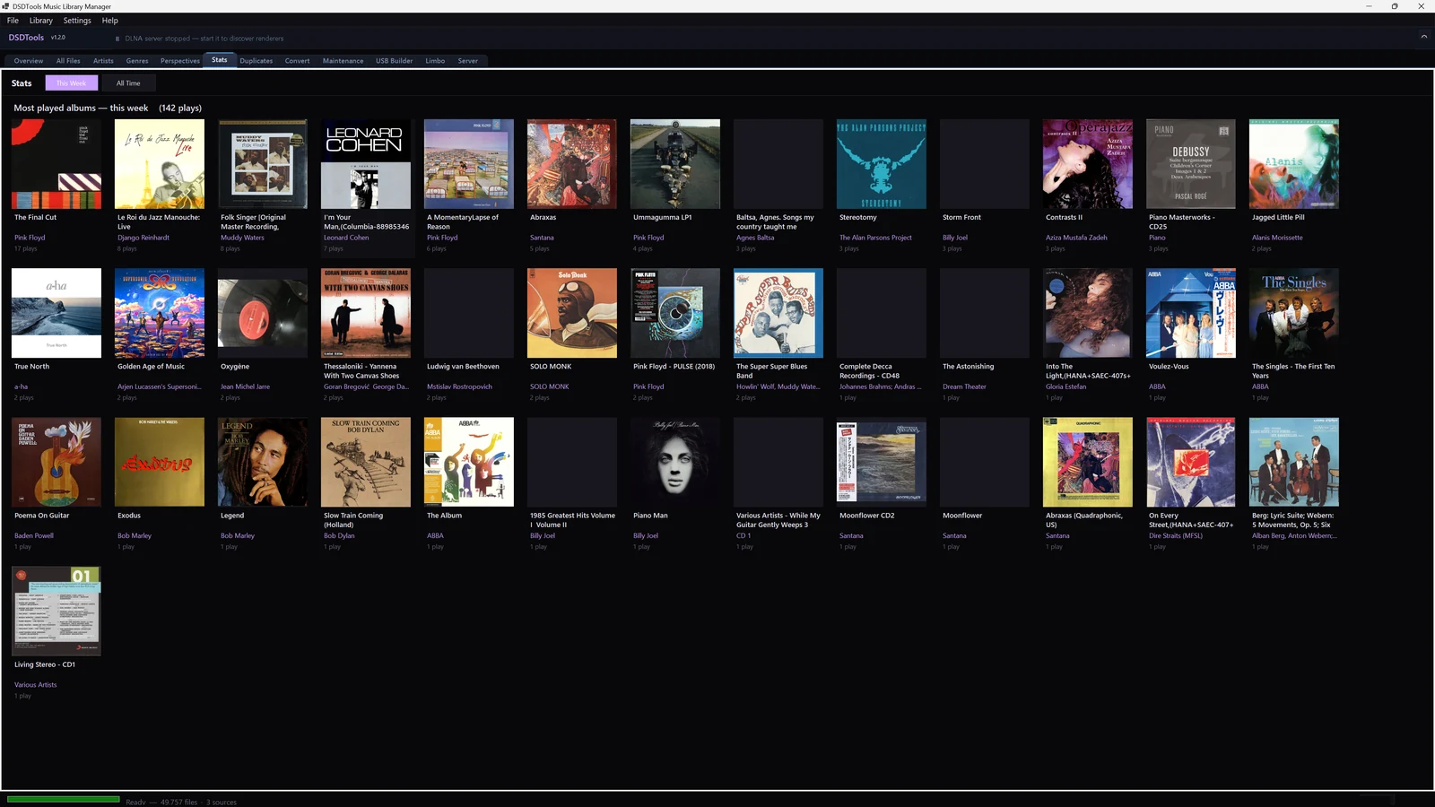 Most played albums this week
